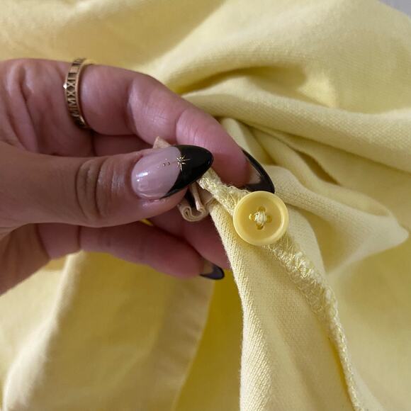 John Varvatos Star USA Piqué Cotton Polo in Lemon Rind sz Medium - Picture 4 of 7